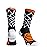 Forever Fanatics Basketball Socks For Men & Boys Crew Socks With Basketball Arm Sleeve - Made in USA (Net Black/Orange, 11-18 Years)