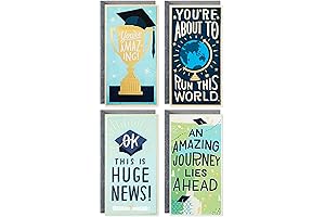 Hallmark Graduation Card Money Holder - You're Amazing, 4 Pack