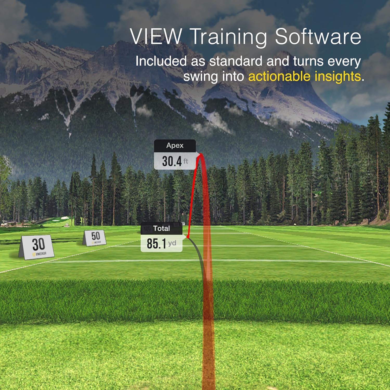 Uneekor EYE MINI CORE Golf Launch Monitor & Simulator, 15 Ball Data Points, Near-Zero Latency, Works with GSPro, TGC19 & E6