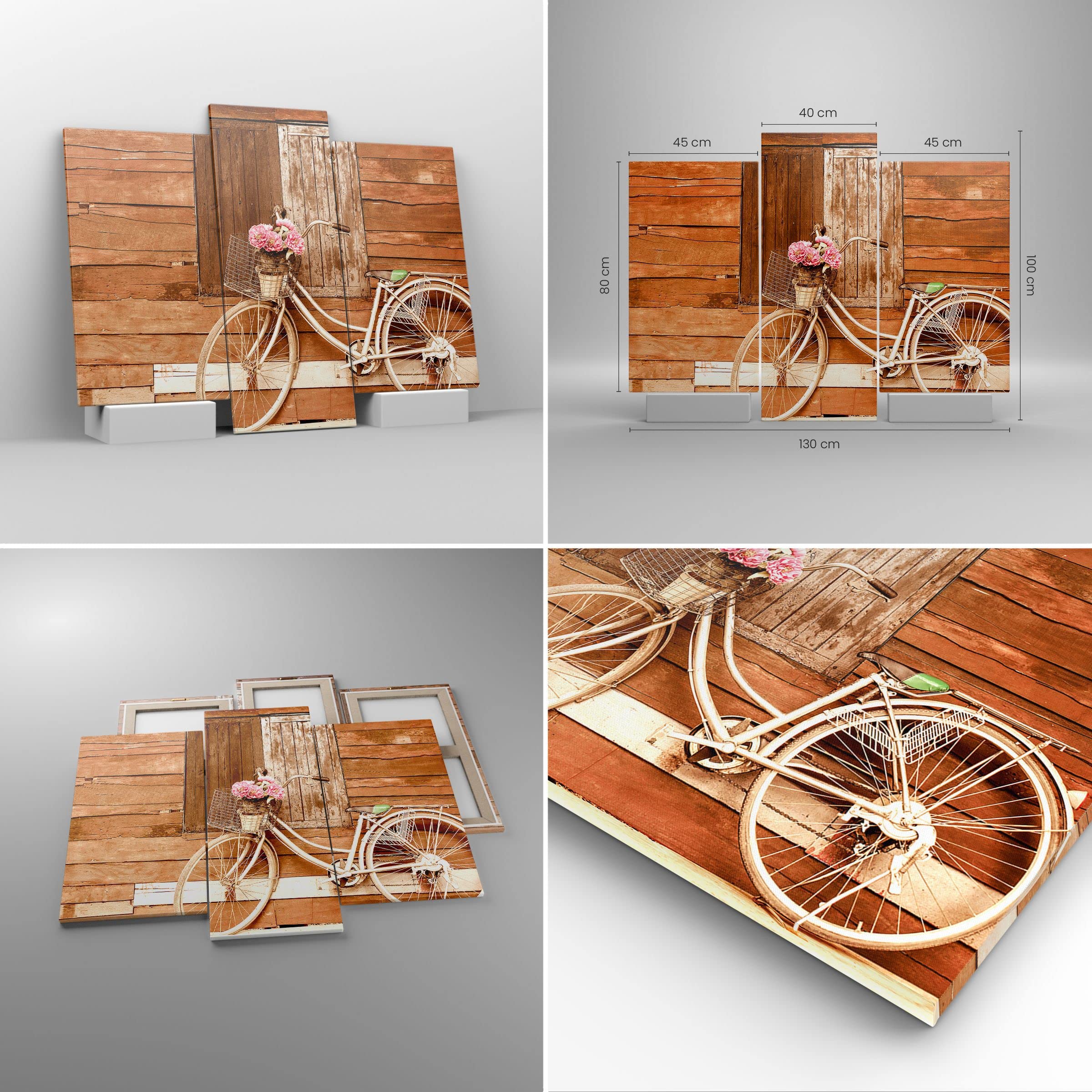 Quadro Su Tela 130x100cm Stampe Da Parete Biciclette Sport