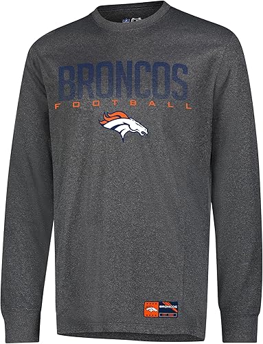 Miniatura 53 de Ultra Game Camiseta de manga larga oficial de la NFL para llevar el día del partido, para hombre Negro -,Gris Caliente Carbón,Gris