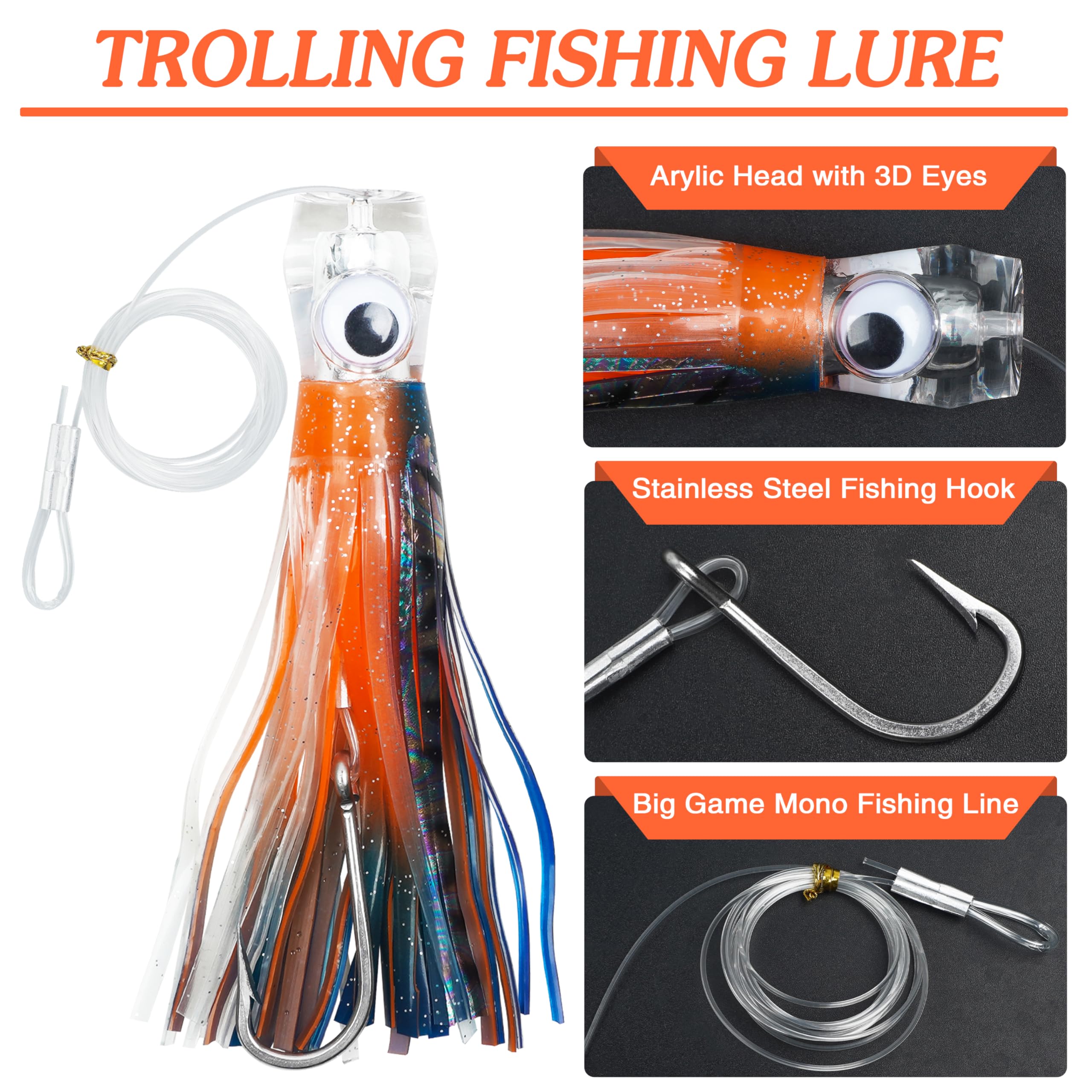 Snapklik.com : Saltwater Fishing Lures 6/9inch Trolling Lures For ...