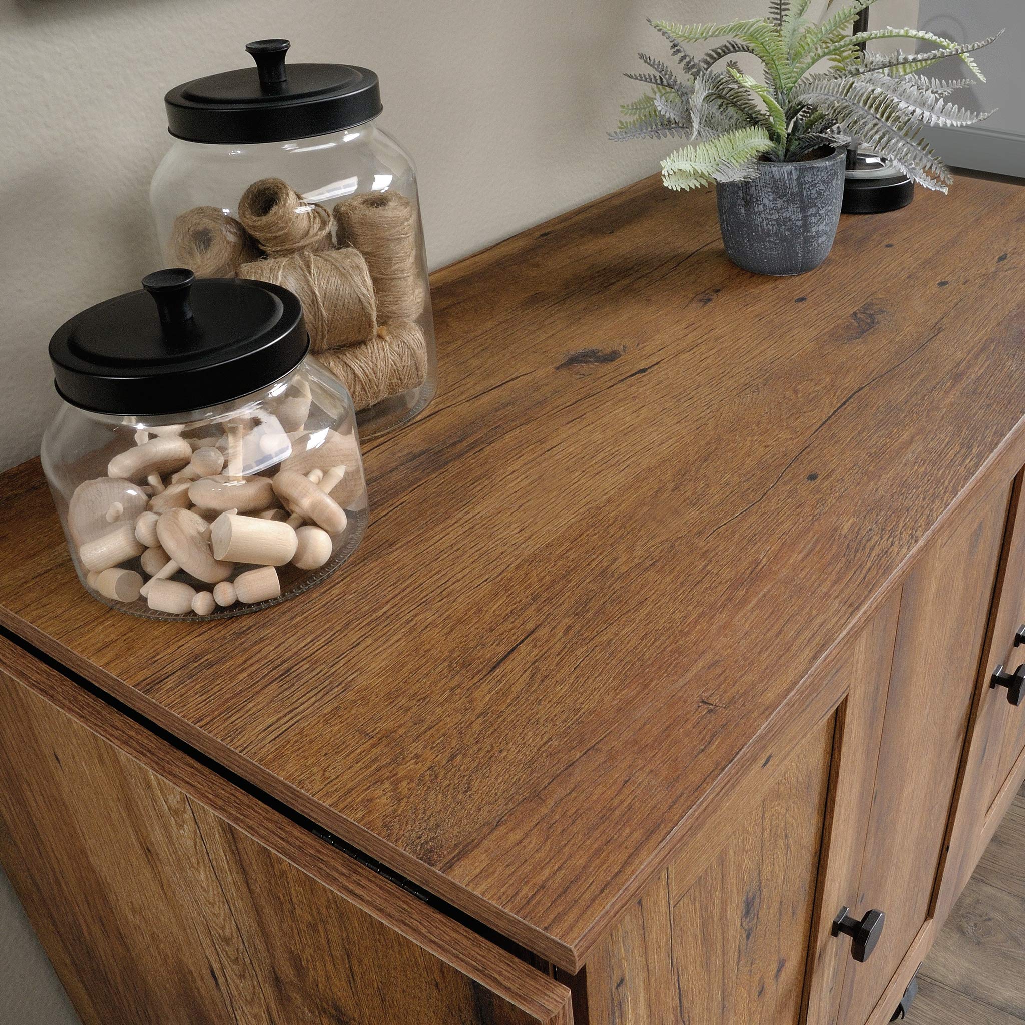 Sauder Miscellaneous Storage Sewing/Craft Cart/ Pantry cabinets, Vintage Oak finish