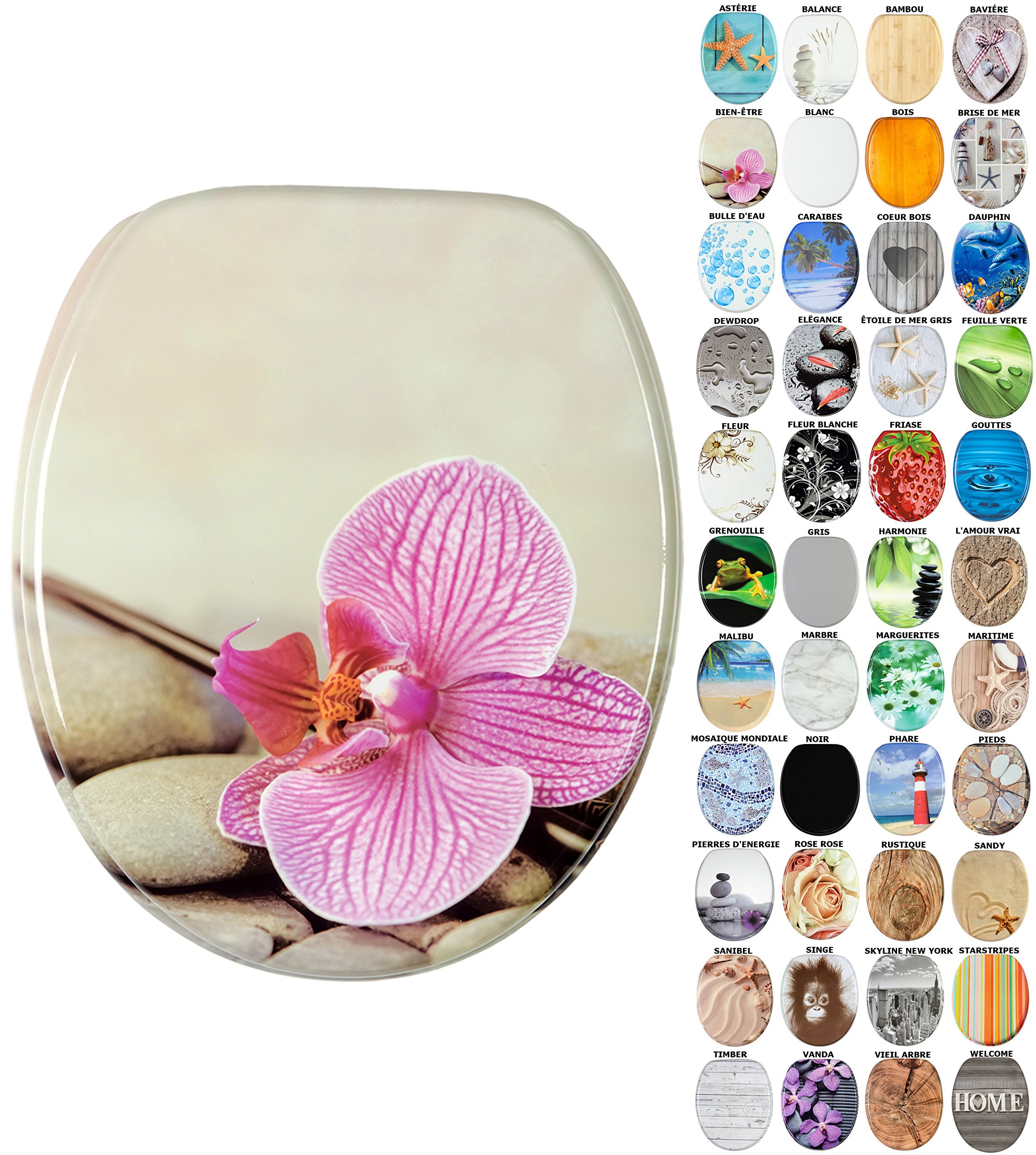 Soft Close Toilet Seat | Stable Hinges | Easy To Mount | High-Quality Surface | Wellness 661799914031