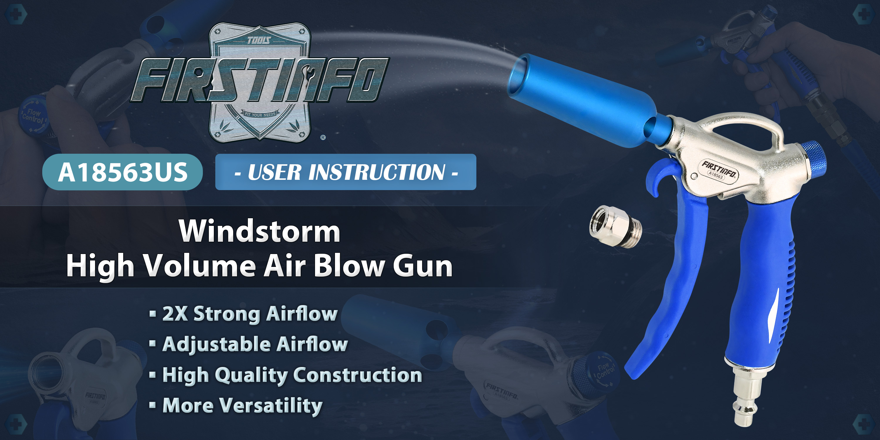 ブロワー FIRSTINFO A18563US Windstorm EX (2X Flow) High Performance Air