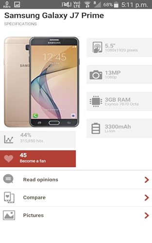 Mobile Specification GSM Arena