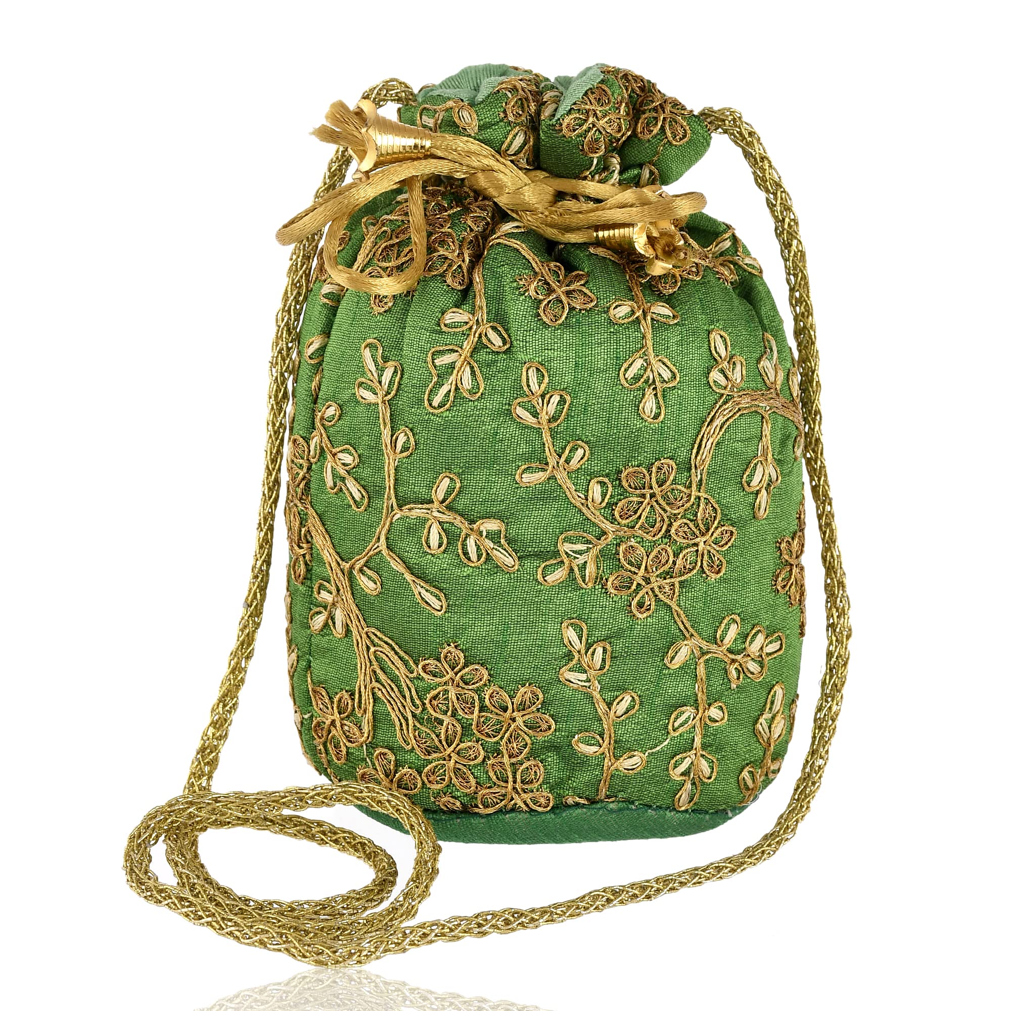STLYZ Pure Silk Potli Bag For Women, Handmade Traditional Embroidered Potli Handbag Wristlet Ethnic Bridal Angoori Potli Bag For Ladies For Wedding Return Gifts (B0B1D93DHR) Amazon Price History, Amazon Price Tracker