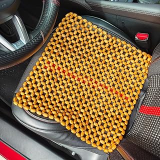 HJJKKH Natural Wood Beaded Seat Mat, Summer Office Chair Seat Cushion, Cooling Breathable Car Seat Cover Cushion for Vehicle Supplies Home Sofa Pads