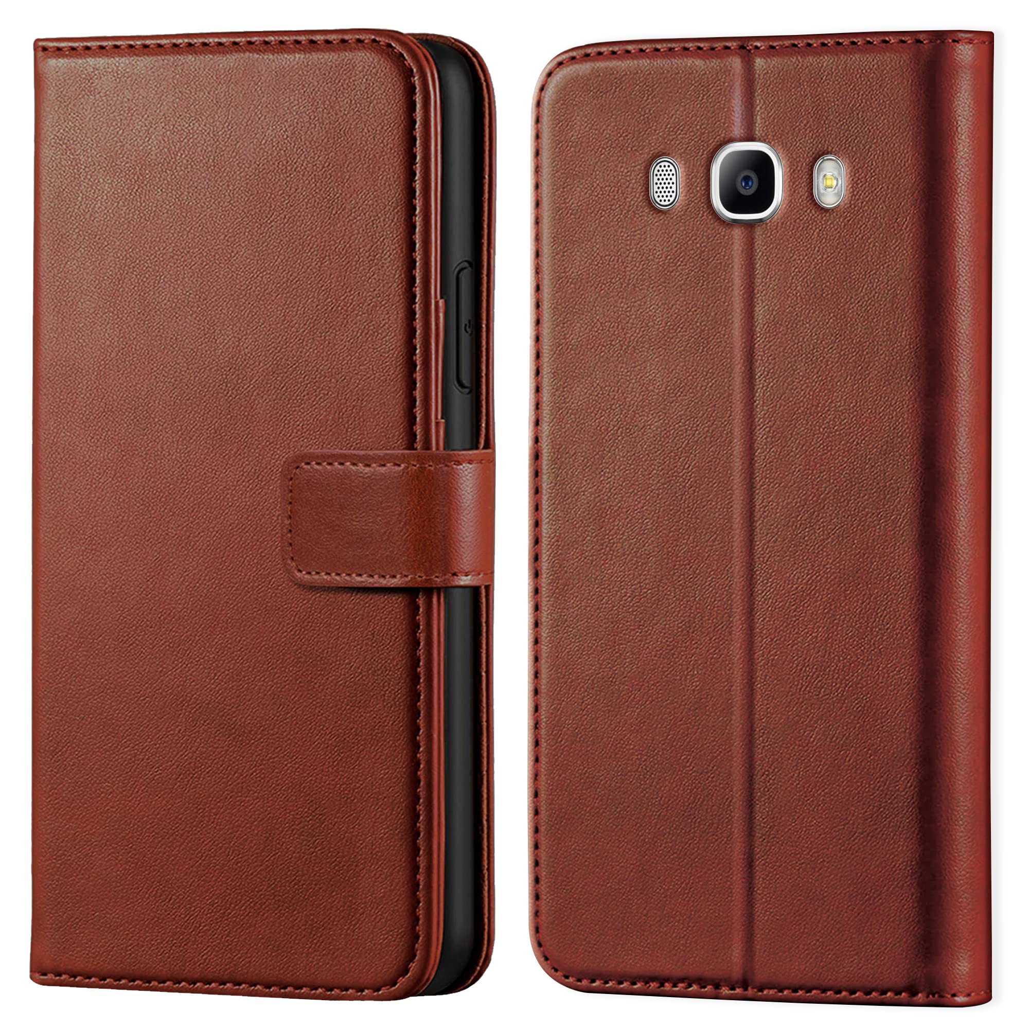 SUNSHINE® Leather flip Case Compatible with Samsung Galaxy on8 | Inside TPU with Card Pockets Wallet Stand Magnetic Closure 360 Degree Complete Protection Vintage Flip Cover Brown (B088PNDV9D) Amazon Price History, Amazon Price Tracker