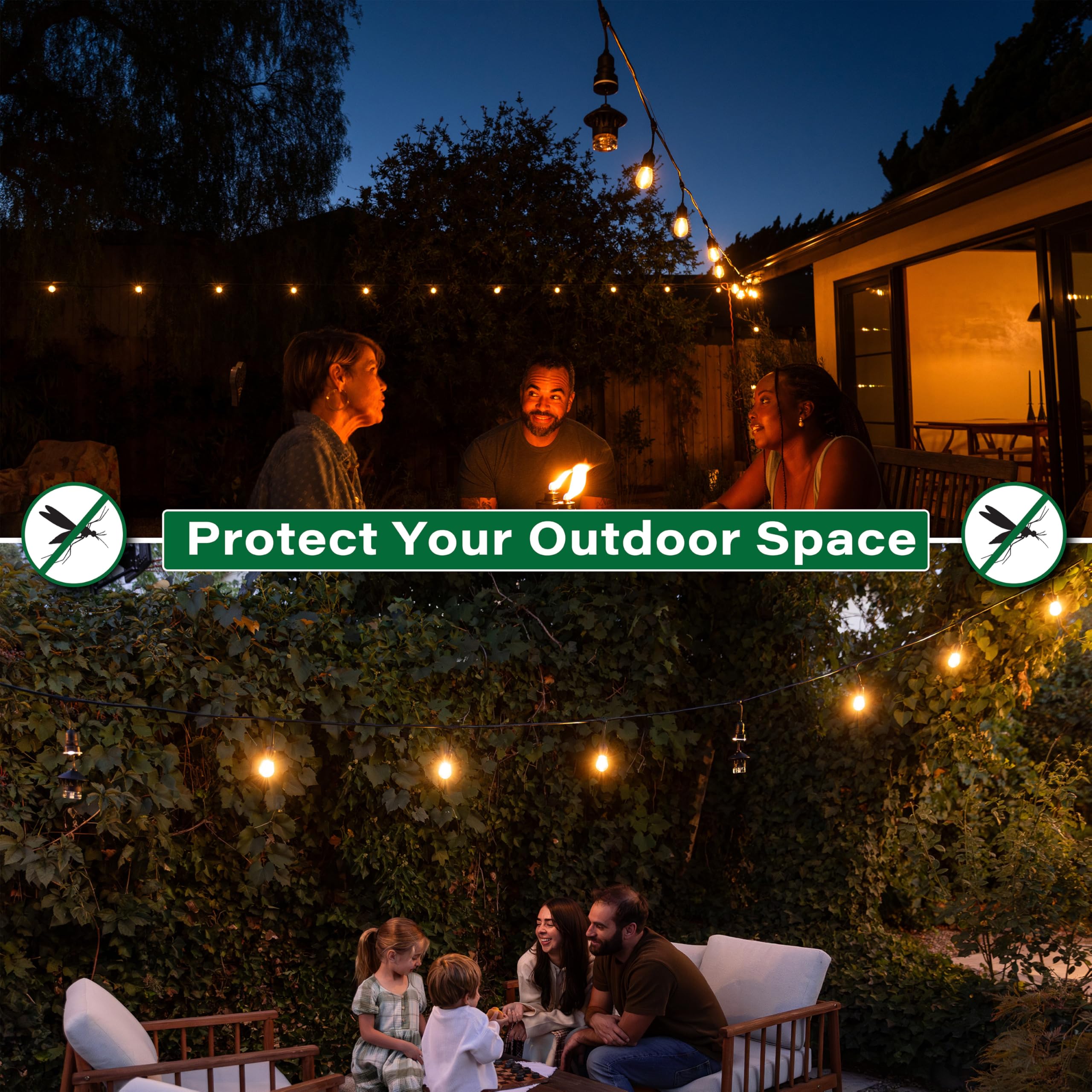 Tiki® BiteFighter® - Protection Contre Les moustiques pour extérieur, sans Odeur, Facile à Installer, Couverture de 110 mètres carrés avec Protection de 12 Heures