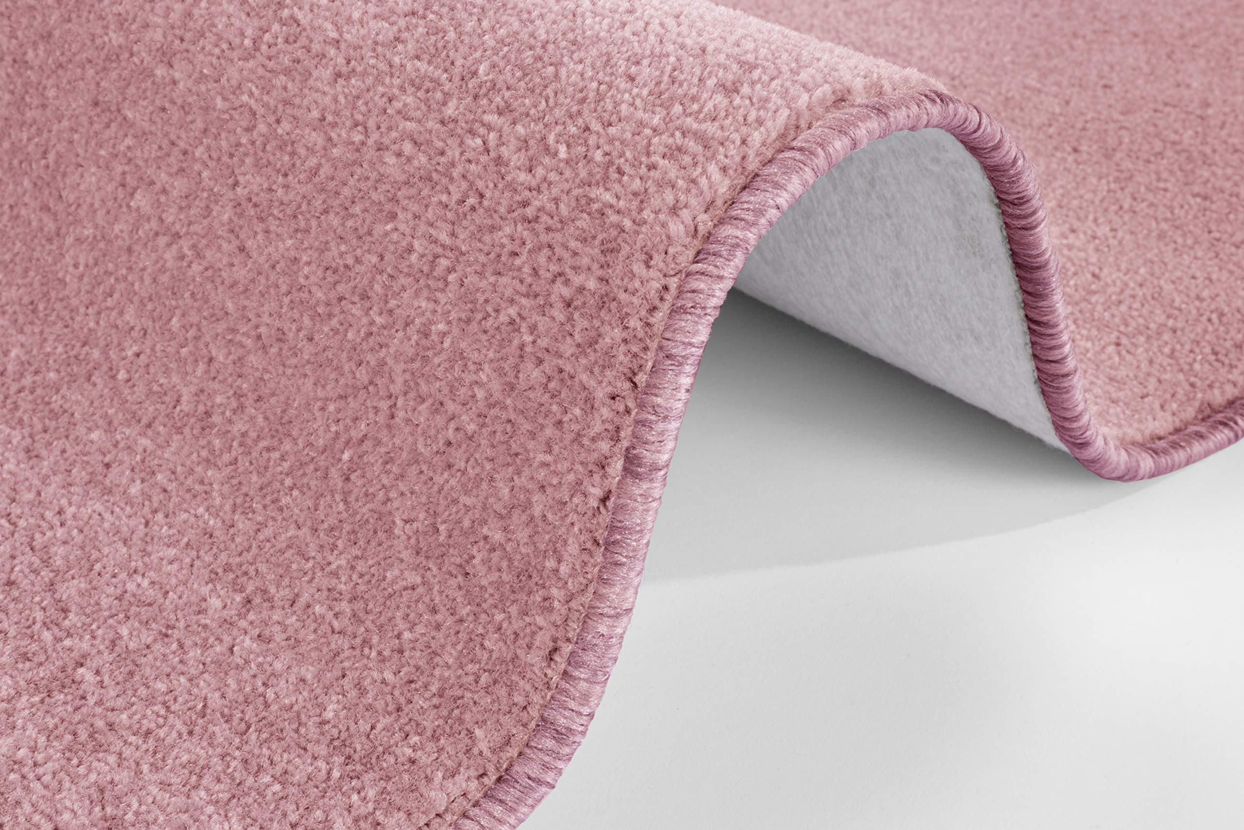 Hanse Home Nasty Tapis de Salon, à Poils Courts et Moelleux, uni, pour Salle à Manger, Salon, Chambre d'enfant, Couloir, Chambre à Coucher, Cuisine, Rose Clair, 200 x 300 cm