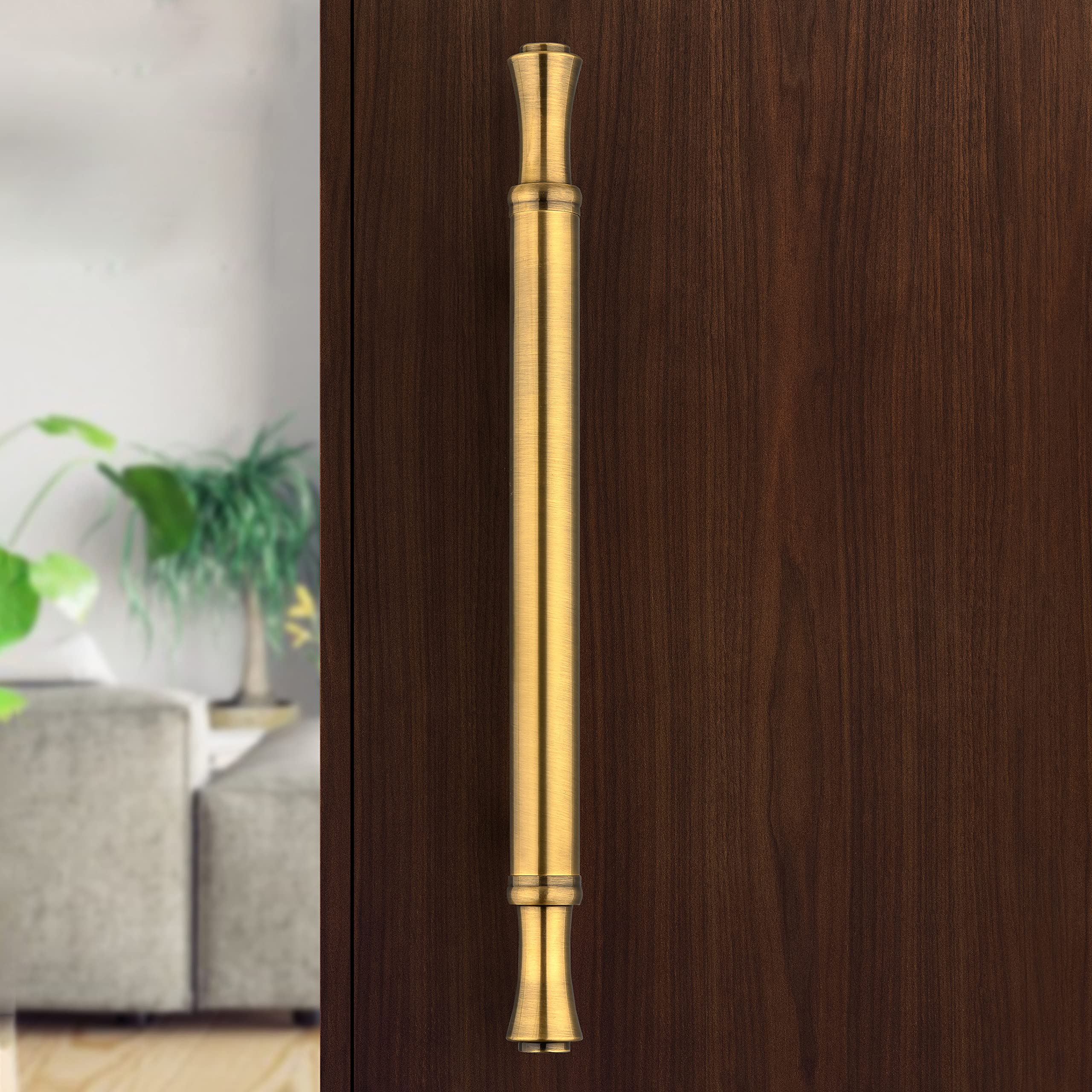 Plantex Heavy Duty Door Handle for Main Door/14 inch Main Door Handle/Pull Push Handle for Home/Hotel/Office Door - Pack of 1 (Brass Antique) - 3 Years Warranty — Amazon image 5