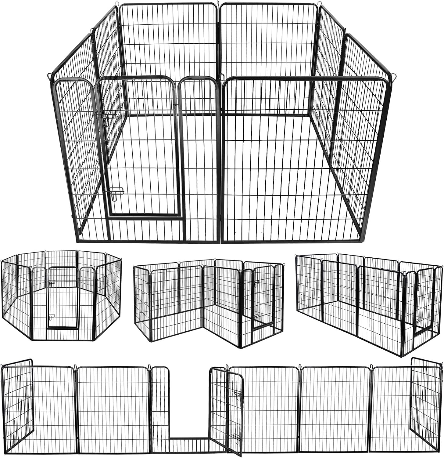 Dog Playpen Outdoor Dog Fence for Large/Medium/Small Sized Dogs 8 Panel 40" Indoor Heavy Duty Pet Exercise Pen for Puppy/Rabbit/Small Animals Portable Playpen for Garden Yard RV Camping