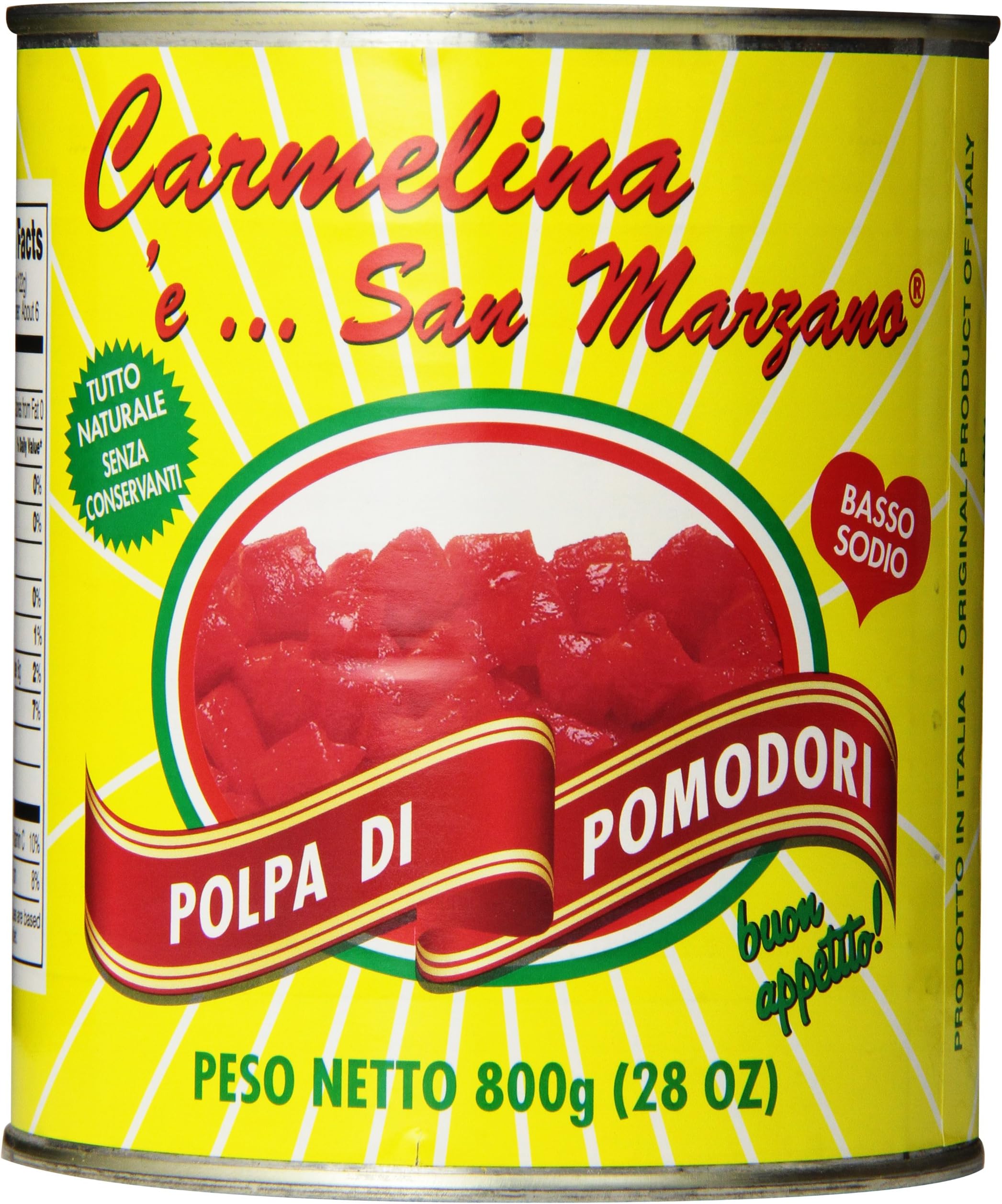Carmelina Tomato Puree with Italian Chopped Tomatoes, 28-Ounce (Pack of 6)