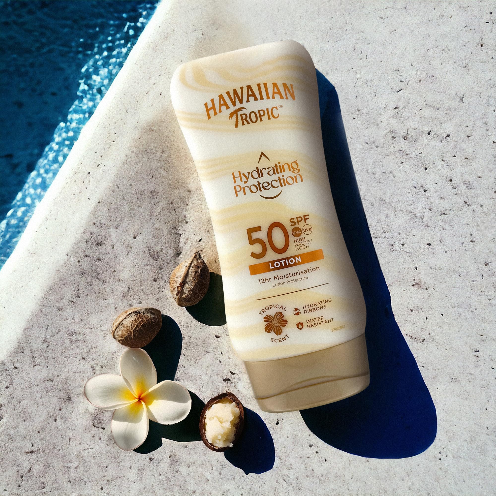 Hawaiian Tropic, Lozione Solare Hydrating Protection Sunscreen SPF 50, 180 ml