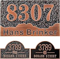 Vista 34 de Letrero de dirección personalizado, placa de dirección de número de casa, placa de dirección personalizada, metal o latón antiguo acrílico