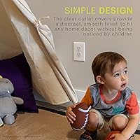 Vista 5 de Power Gear - Tapas para enchufes a prueba de bebés y niños, cubiertas de enchufes para tomas de corriente, fácil instalación, cubiertas de enchufes