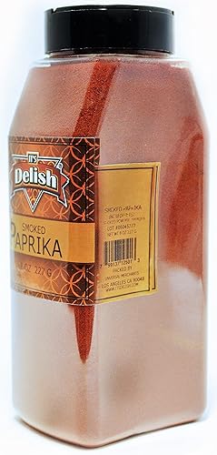 Miniatura 3 de Its Delish - Pimentón ahumado gourmet en polvo, tarro grande, especias a granel de alta calidad, gran sabor y aroma para condimentos