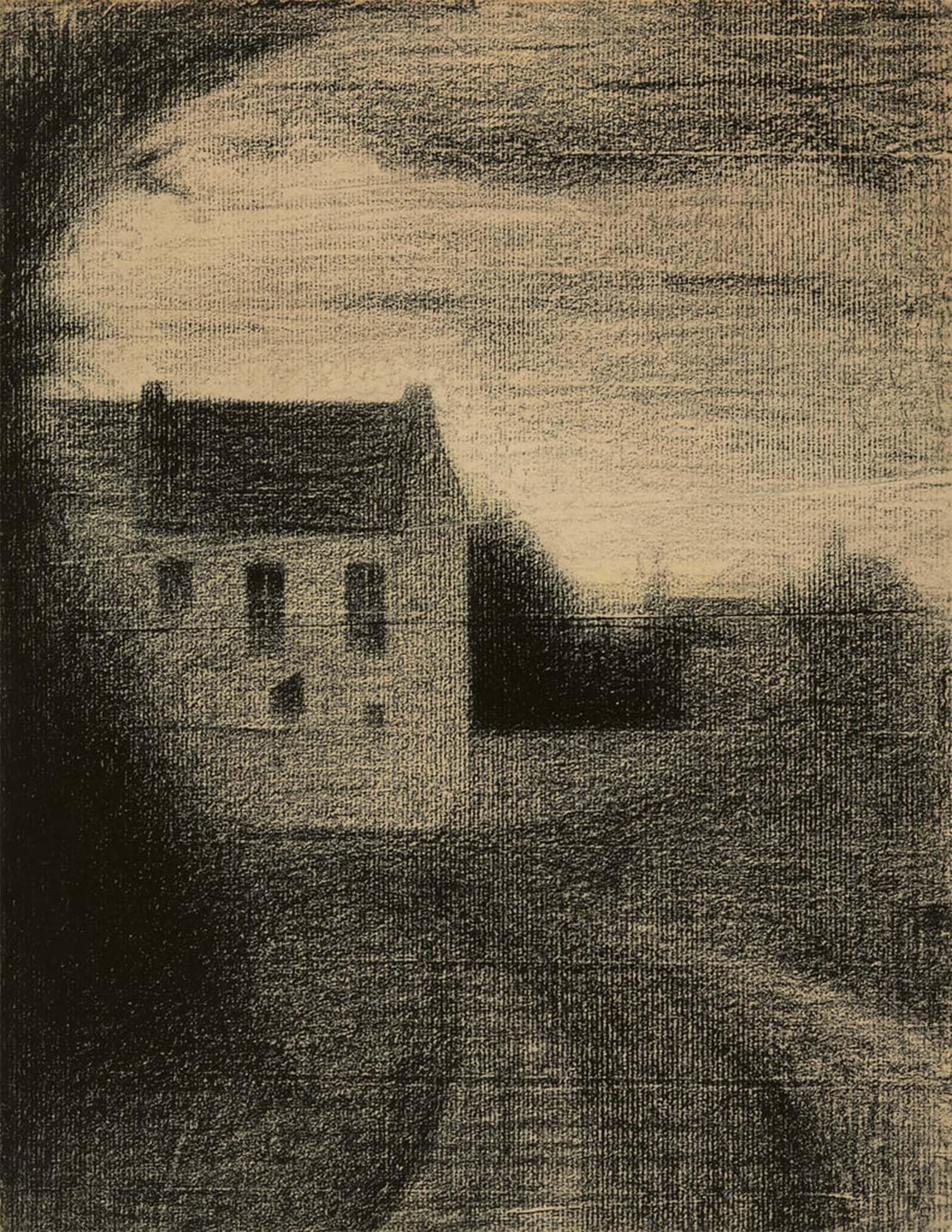 POSTERIIk Vintage Print Pop Art Landscape Artwork Square House by Georges Pierre Seurat Art Prints for Office Home Decor 60x90cm