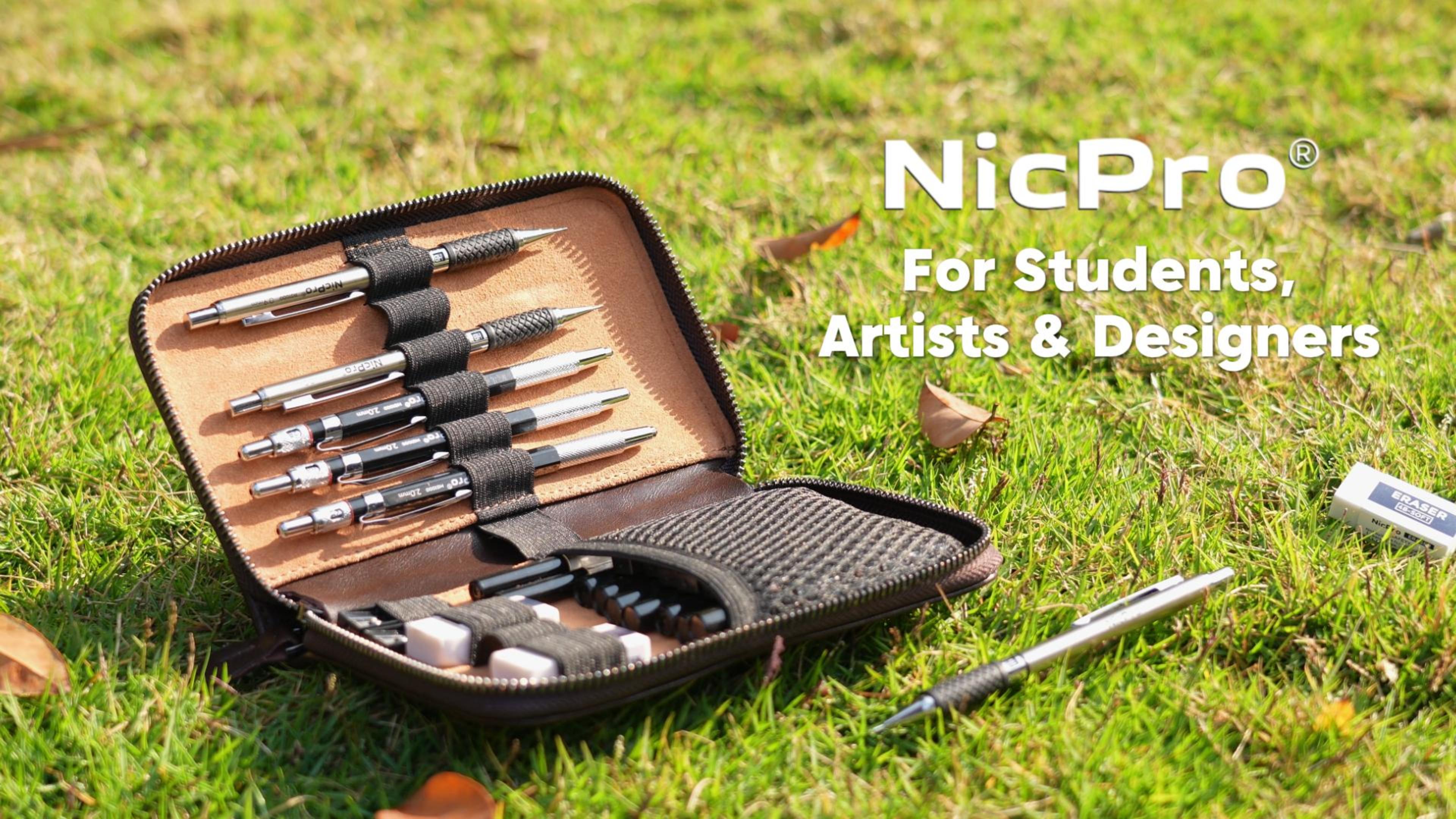 Amazon.com : Nicpro 30PCS Art Mechanical Pencil Set in Leather
