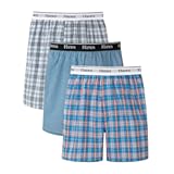 mens Originals Cotton Woven Boxers Pack, Moisture-wicking Underwear for Men, 3-pack