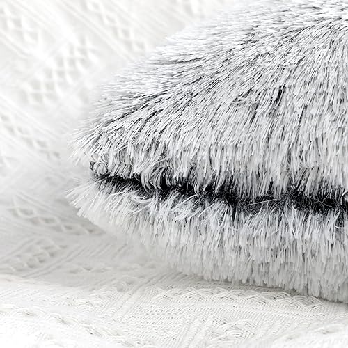 Miniatura 3 de Uhomy - 2 paquetes de fundas de cojín decorativas para el hogar, piel sintética de felpa súper suave, serie de lujo, color degradado, para sofácama.