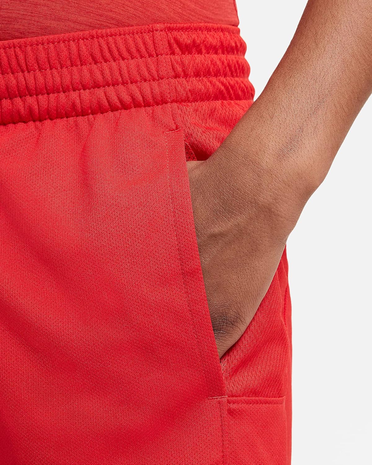 Nike Dri-FIT Big Kids' (Boys') HBR Training Shorts (RED/Black), X-Large