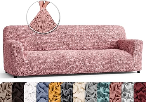PAULATO BY GA.I.CO. Funda para sofá, funda elástica para sillón, elegante funda de cojín para sofá, funda de tela suave, protector lavable de ajuste