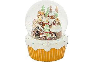 Musical Snowglobe Christmas Village Train 120mm