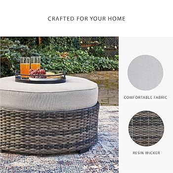 定価7.4万 MOUNTAIN RESEARCH RATTAN OTTOMAN Felipe Round Rattan Ottoman - Designer Review & Photo
