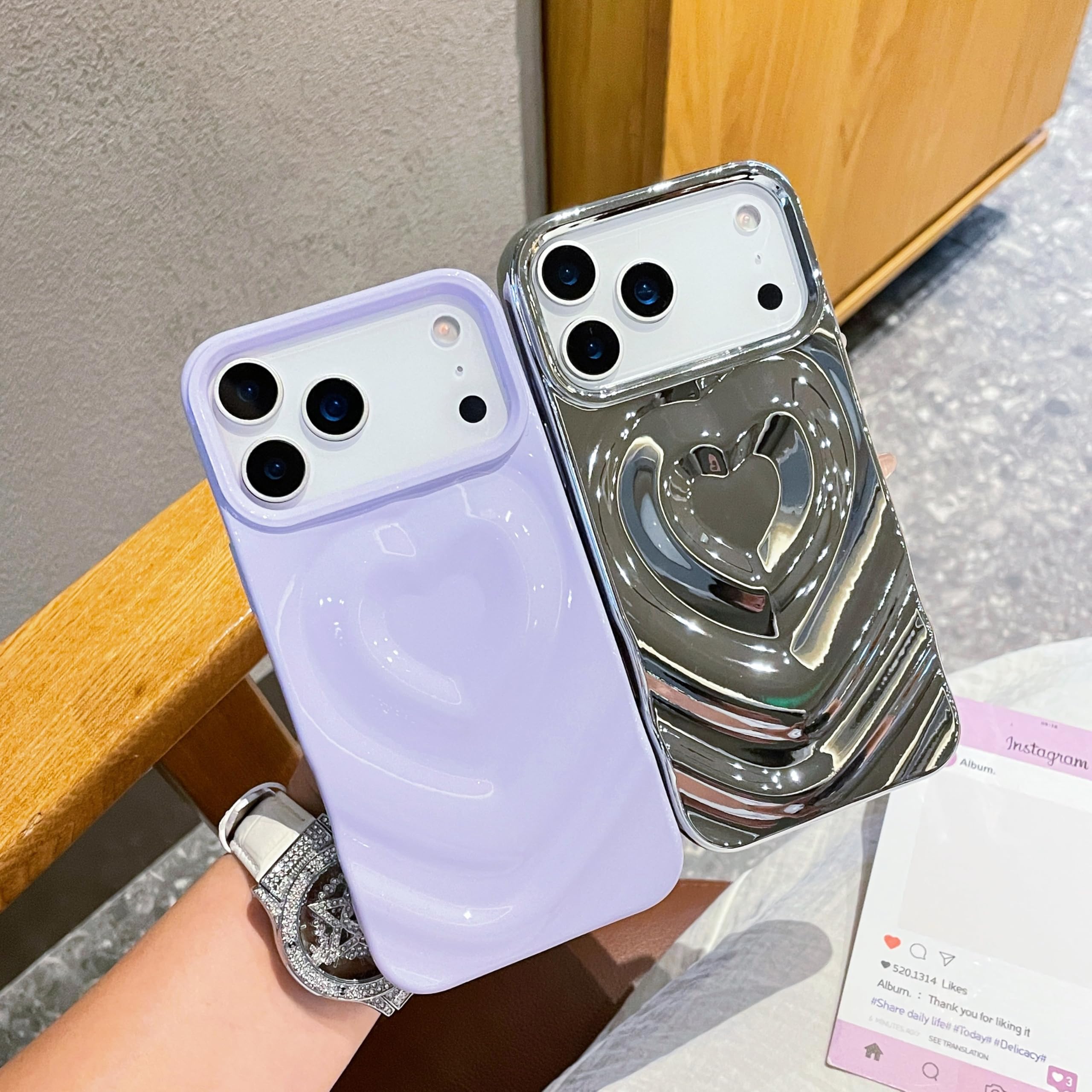 Amazon.co.jp: EWVBKN iPhone 15 Pro用ケース 6.1インチ 可愛い ハート