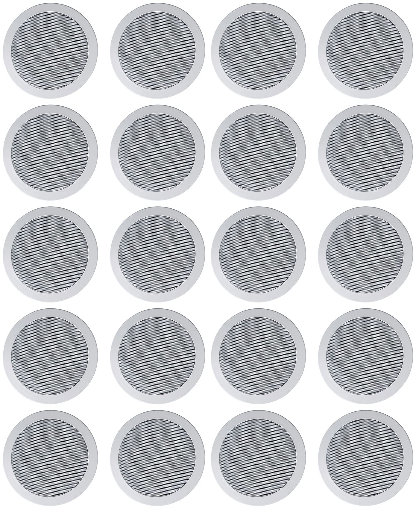 Rockville HC55-16 Bundle: (10) Pair 5.25-in 300-Watt 16-Ohm in-Ceiling Home Theater Speakers, 2-Way Flush-Mount Design with Polypropylene Cone, Mylar