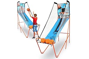 SereneLife Single Hoop Basketball Shootout Indoor Arcade Game