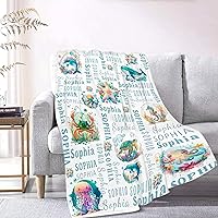 Vista 176 de Custom Name Blanket Throw Personalized Blanket for Kid with Names Customized Blanket with Name for Baby,Custom Blanket,Gift for Birthday Letter