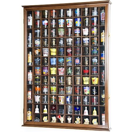Amazon.com | Large 144 Shot Glass Shooter Display Case Holder Wall ...