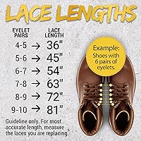 Vista 4 de Agujetas de Miscly, para botas, 1 par, de 316 pulgadas de grosor, resistentes y duraderos, para botas, botas de trabajo y botas de senderismo