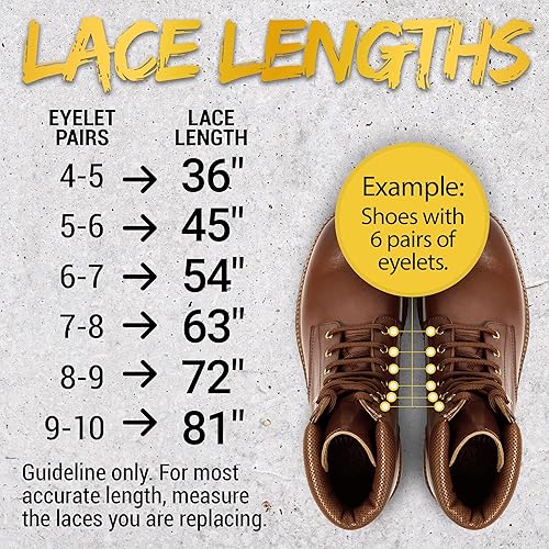 Miniatura 4 de Agujetas de Miscly, para botas, 1 par, de 316 pulgadas de grosor, resistentes y duraderos, para botas, botas de trabajo y botas de senderismo