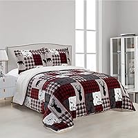 Vista 17 de Elegant Comfort Softest - Juego de edredón de 3 piezas de microvisón de alta calidad, suave, acogedor, con respaldo de sherpa, reversible