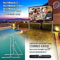 Vista 7 de Pantalla para proyector al aire libre con soporte 16:9, 8K 4K Ultra HD 3D, plegable y rápida YardMaster 2 Rear Projection