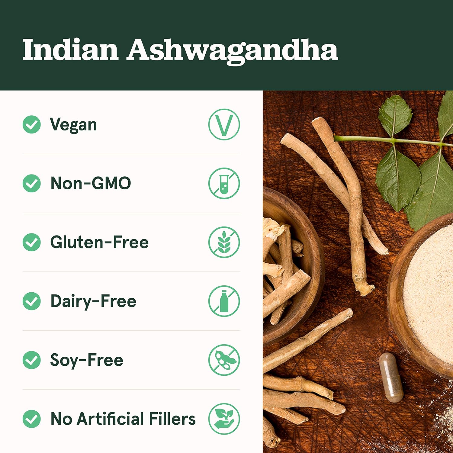 Sun Bay Organics Ashwagandha Root Supplement with Black Pepper Extract - 120 Capsules