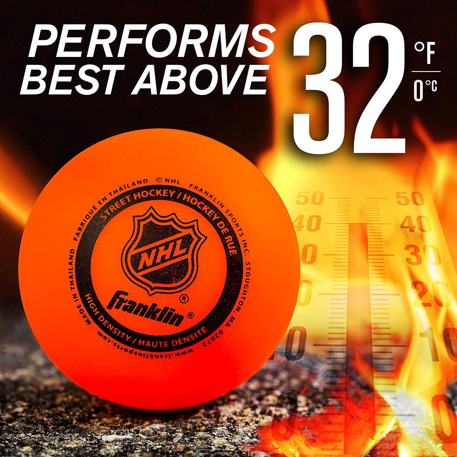 Franklin Sports NHL Street Hockey Balls - No Bounce Outdoor Street + Roller Hockey Balls - Official Size for Youth + Adult Street Hockey - Assorted Colors - 1, 2, 3, and 15 Bulk Packs