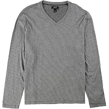 Alfani Mens V-Neck Jacquard Basic T-Shirt