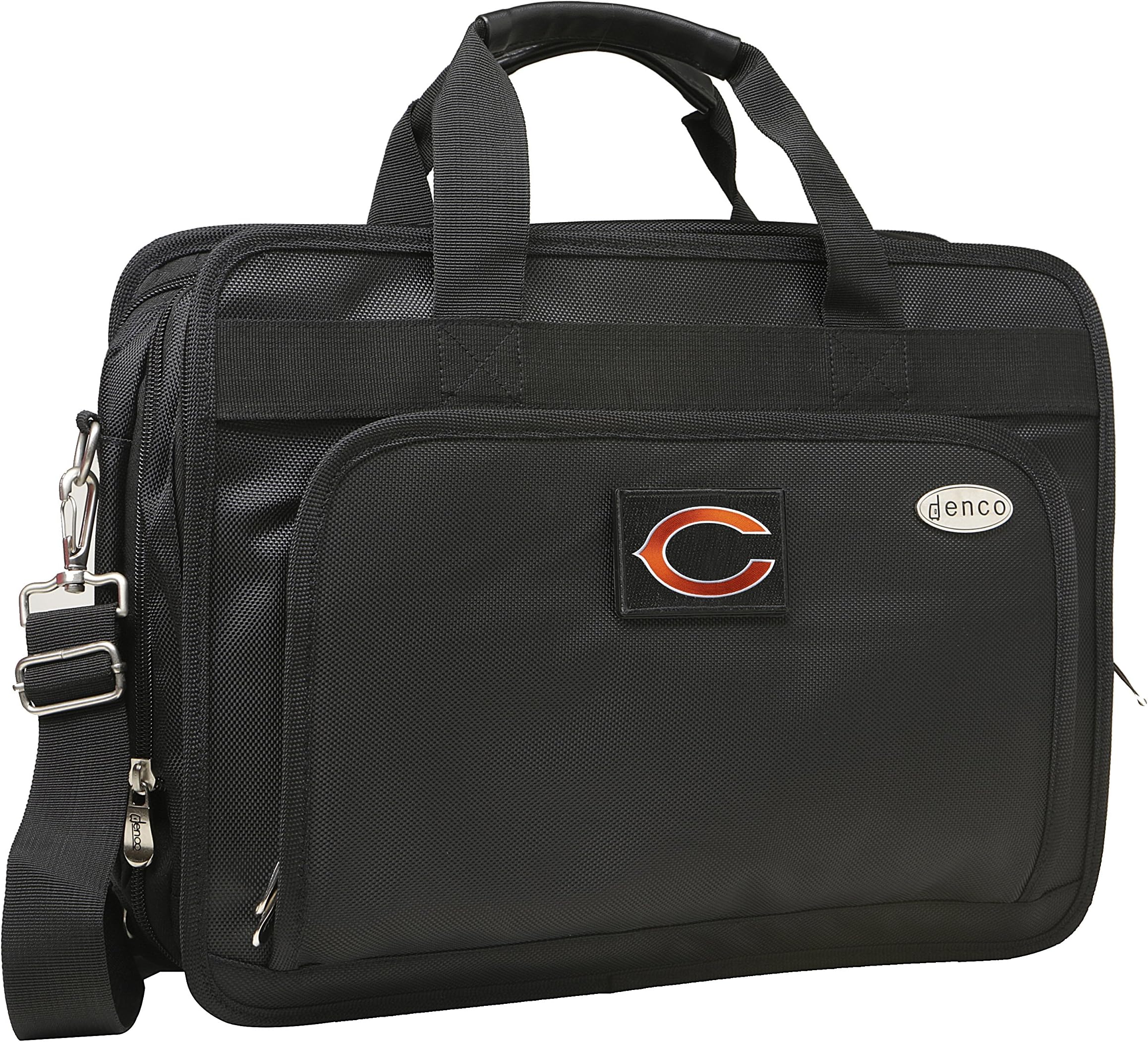 Concept One NFL Chicago Bears Expandable Laptop Briefcase, 13-Inch, Black