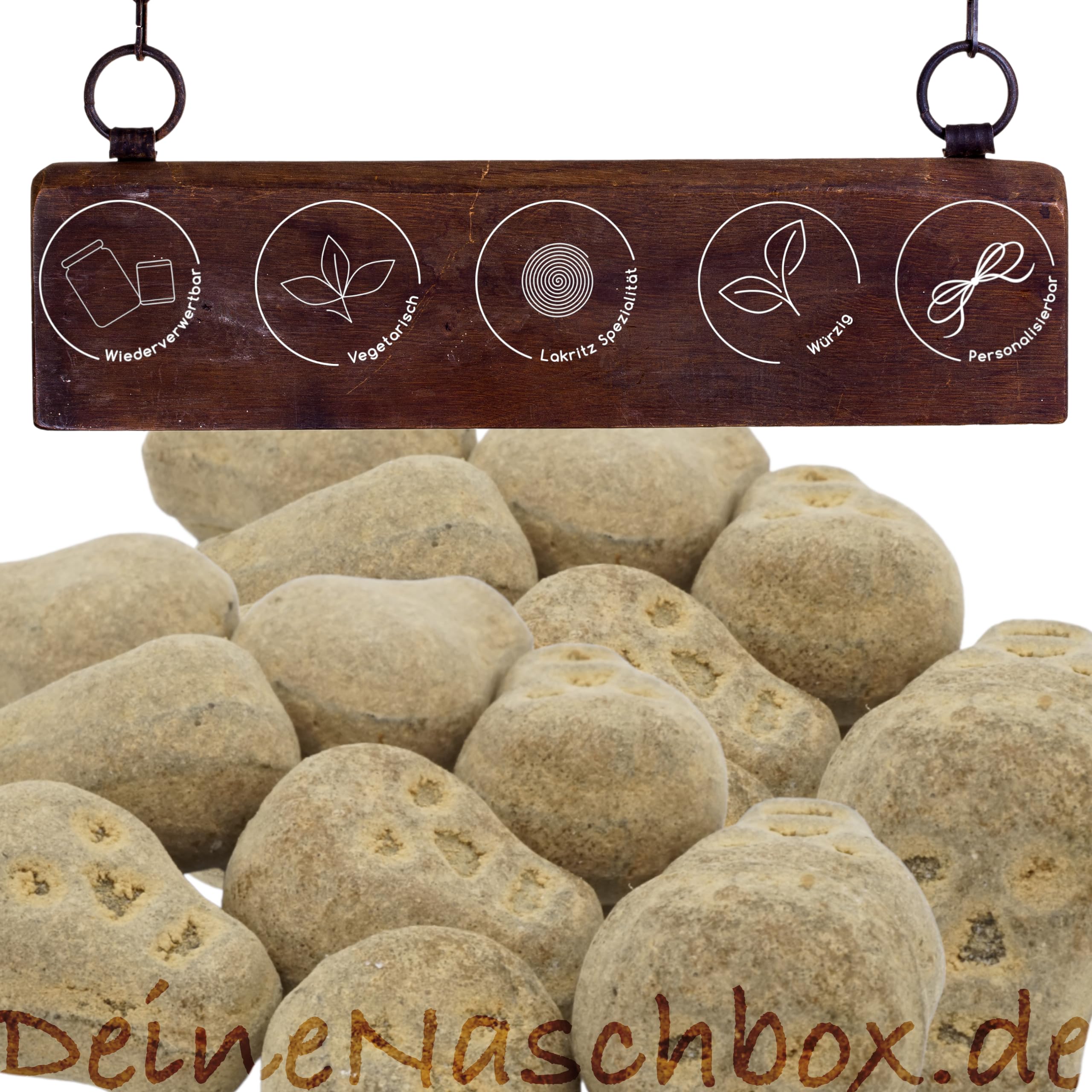 Deine Naschbox | Harte Lakritz Totenköpfe | 3kg Big | XXL Großpackung für Halloween, Gruselpartys & als Geschenk - Schädel mit Salmiakpuder