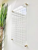 Vista 3 de Large Clear Acrylic Monthly Calenda for wall Dry-Erase Message White Board Calendar Wall Mounted Office Home Family Organization Tools Must Haves