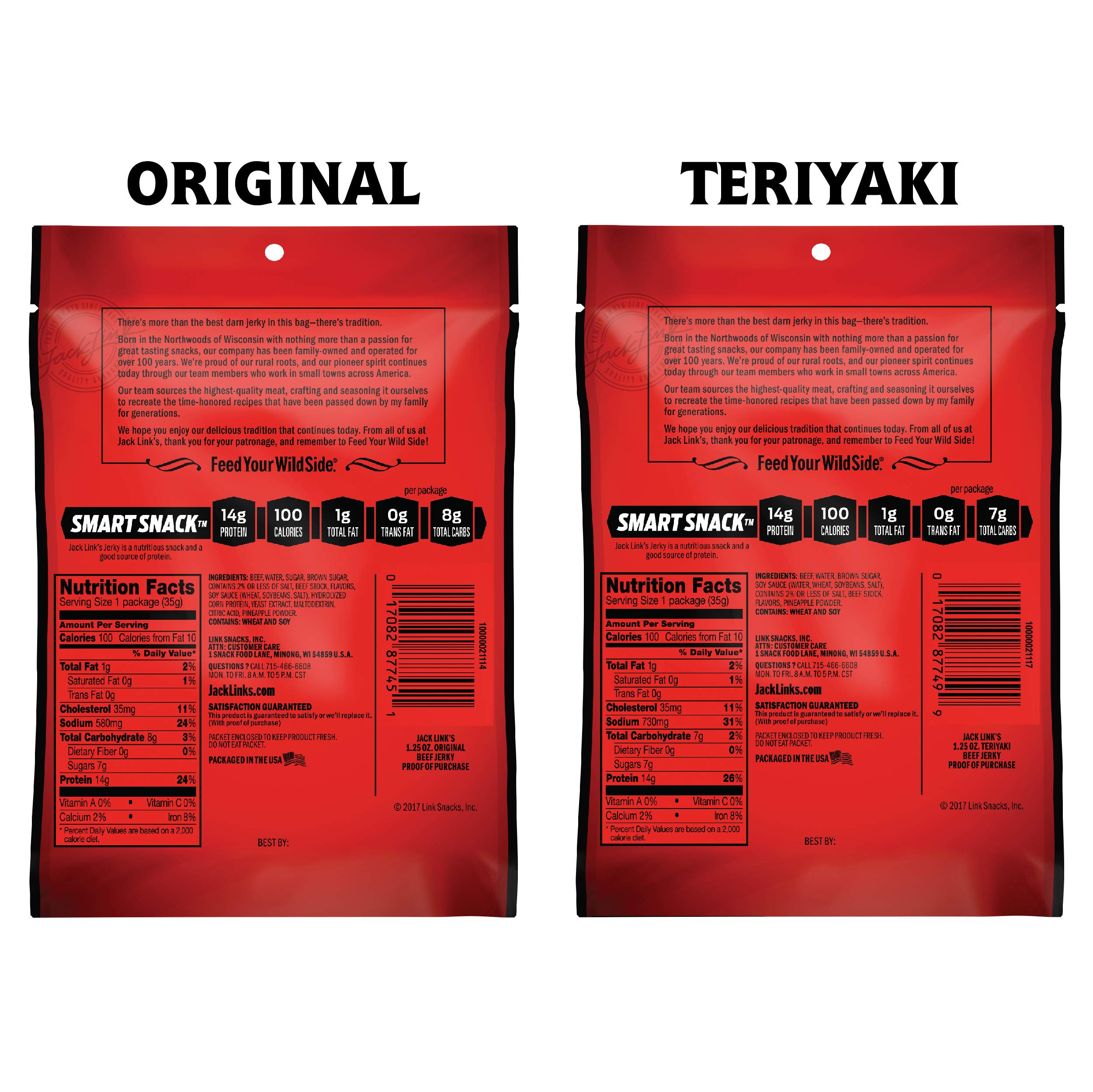 Jack Link's Beef Jerky Variety Pack Includes Original and Teriyaki