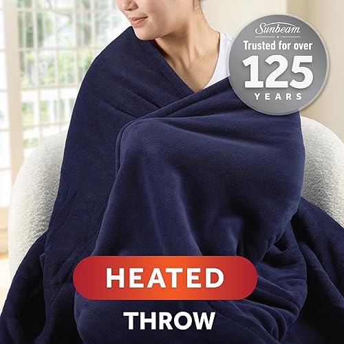 Miniatura 2 de Sunbeam Royal Luxe Admiral - Manta personal con calefacción, acogedora, cálida, ajustes de calor ajustables