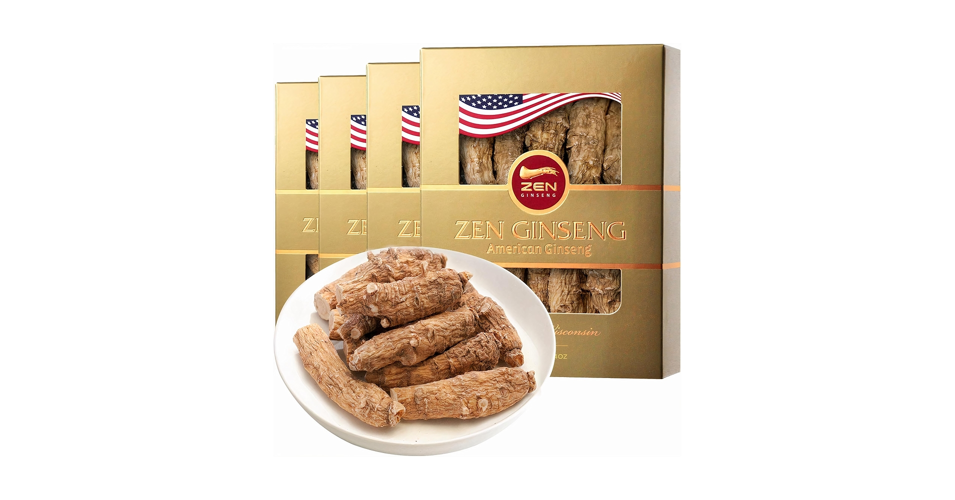 禅食　ZEN49➕SUPER PREMIUM RICH Amazon.com: 4 Boxes of Premium Large American Ginseng Root