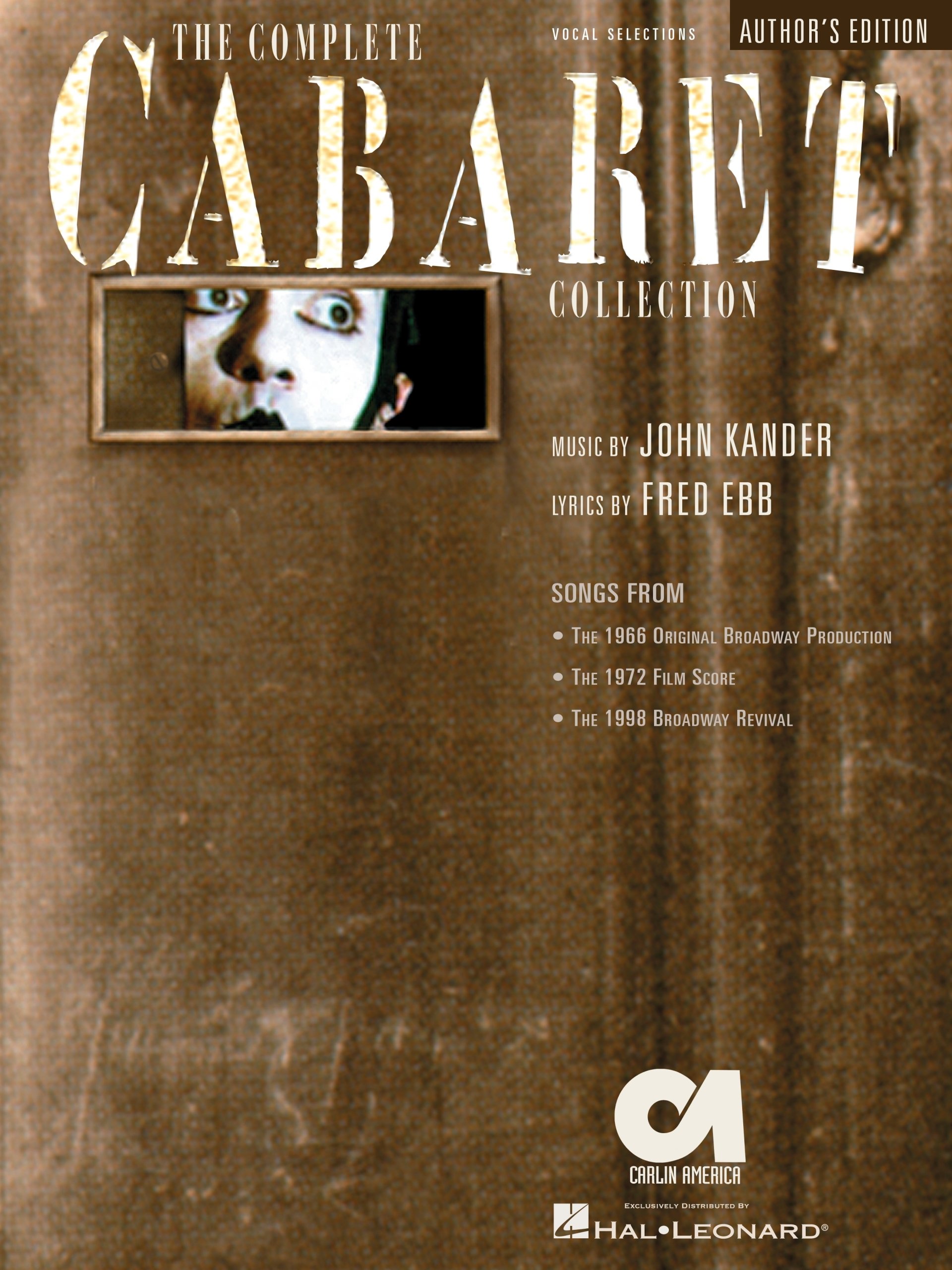 Cabaret Collection Songbook Vocal Selections recueil partitions piano chant anglais