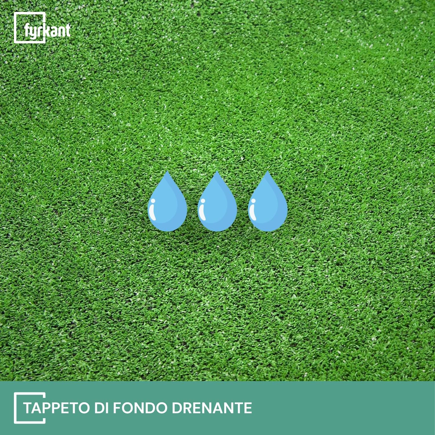 Erba Sintetica Prato Sintetico per Giardino e Balcone - Tappeto in Finta Erba 10 mm Resistente UV (Rotolo 2x25m - 50mq)